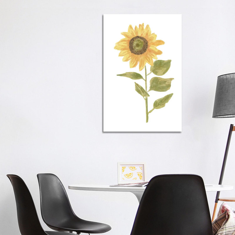 Single Sunflower Portrait II by Bannarot - Wrapped Canvas Print, 101.6 cm H x 66.04 cm W x 1.91 cm D
