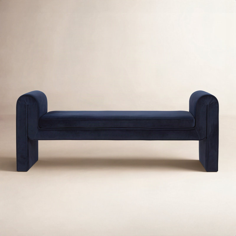 Banc en velours Deshai, Bleu minuit