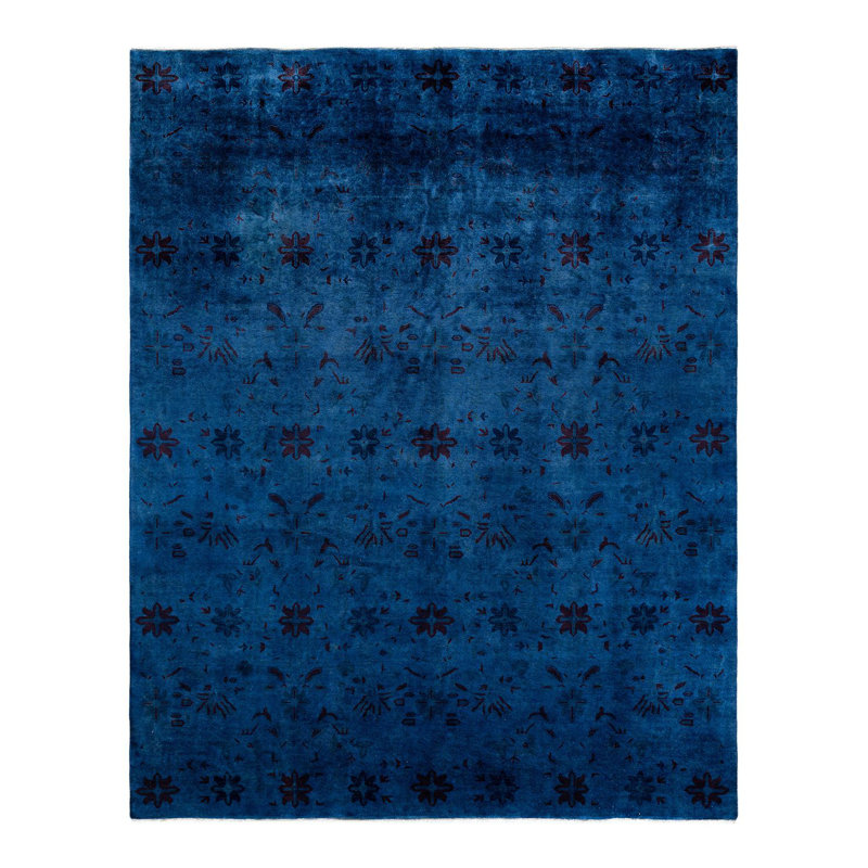Tapis bleu nouvel âge 8 pi x 10 pi 3 po Cumbess