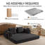 Canapé-lit convertible de 78 pouces, futon avec canapé-lit désossé et lit escamotable, sans assemblage requis