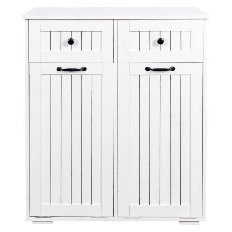 Laundry Cabinet ,With 2 Removable Laundry Basket  And 2 Drawers