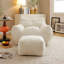 Fauteuil à billes ergonomique en peluche avec accoudoirs et repose-pieds-1413647752