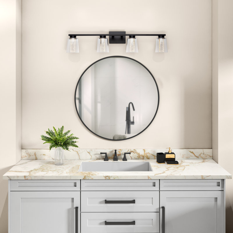 Ensemble de meuble-lavabo 4 lumières Dalton, Noir