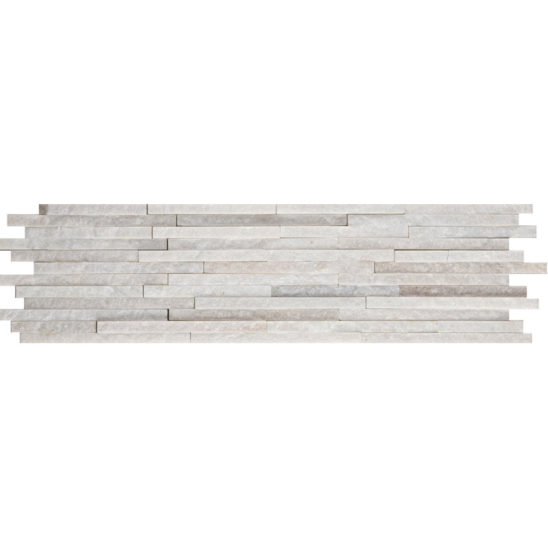 Slate Crmg Cream Gold 6 in. x 24 in. Flamed Quartzite Wall Tile (6.99 sq. ft./Case), White Quartzite