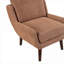 Fauteuil d'appoint simple à accoudoirs contemporains compacts en chenille ton sur ton orange-374103991