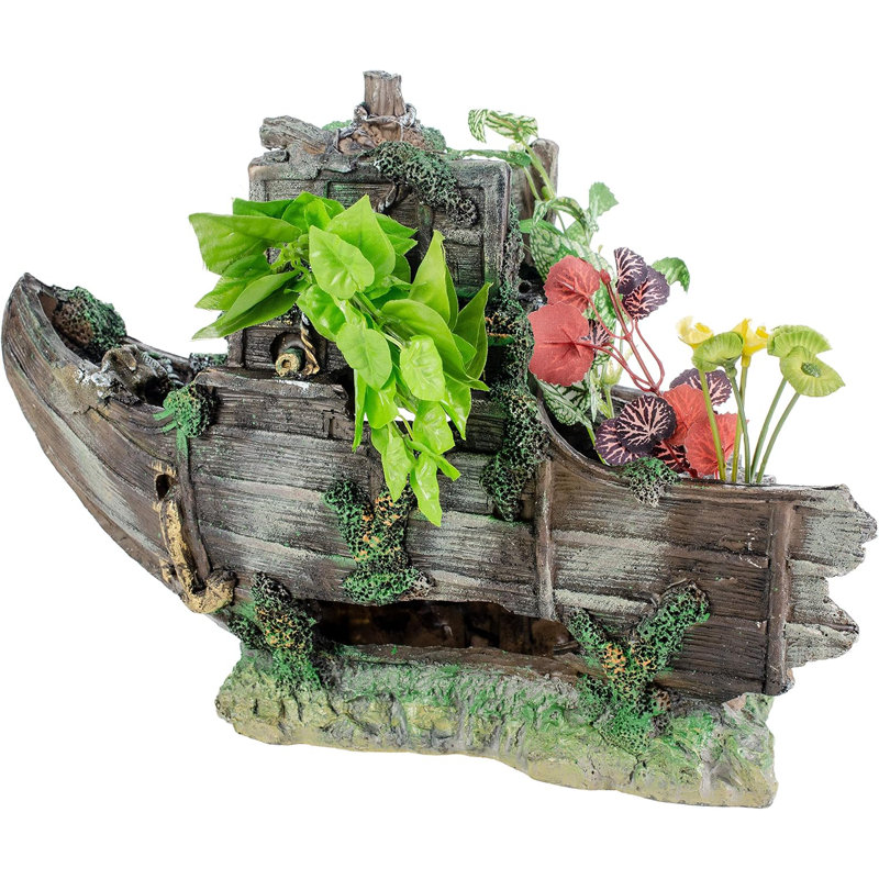 Déco-réplique des jardins engloutis - décor d'aquarium de naufrage - grand
