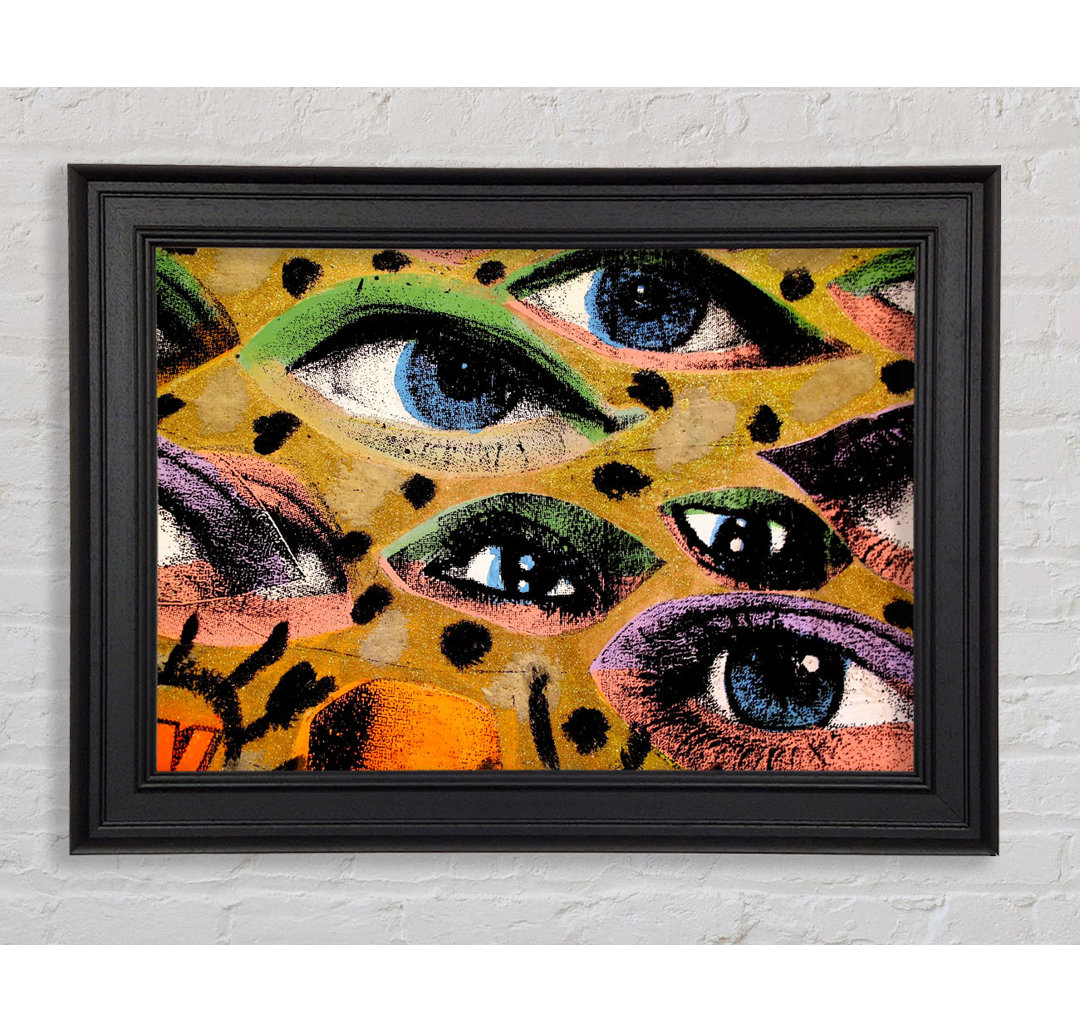 Gerahmtes Leinwandbild All Eyes On You Framed Print