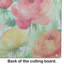 Ranunculus in Watercolor Glass Cutting Board Large