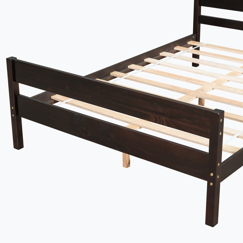Base de lit Unionstone, Espresso, Lit double