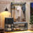 Hall Tree With Bench And Shoe Storage,7-in-1 Entryway Bench With Coat Rack, Hall Tree With Storage Bench, Hangrod And 9 Hooks, Rustic -903264596