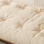 Canapé-lit standard en bois massif 100% polyester beige et blanc Burlywood