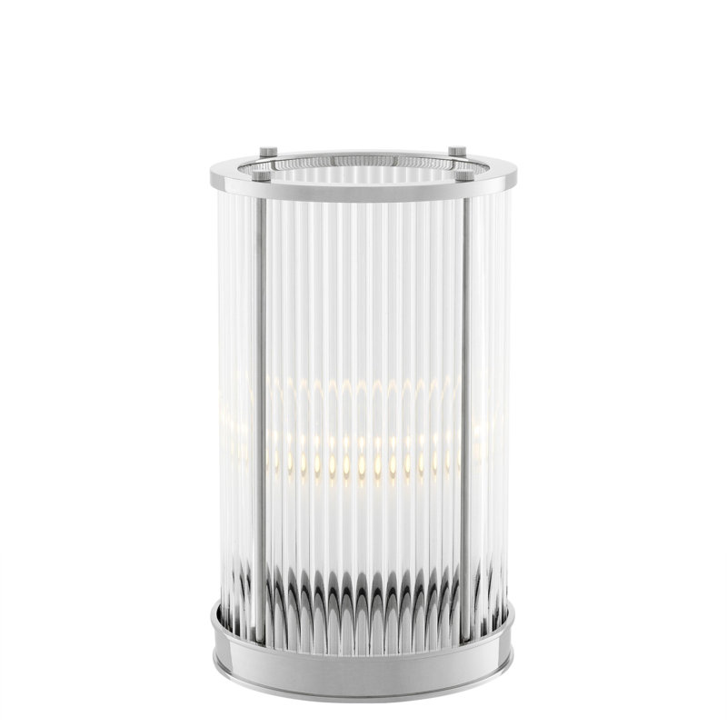 Mayson Hurricane Candle Holder, 10.83" H x 6.5" W x 6.5" D, Clear/Gold