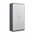 Gray Metal Large-Capacity Wardrobe With Hanging Rod And Compartments, Lockable Closet With Locks & Keys, Steel Construction, Waterproof & Fireproof, Suitable For Bedroom, Living Room And Laundry Room.