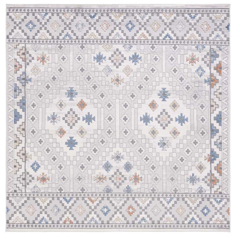 Avdija Eternal Performance Geometric Rug, Square 6'7"