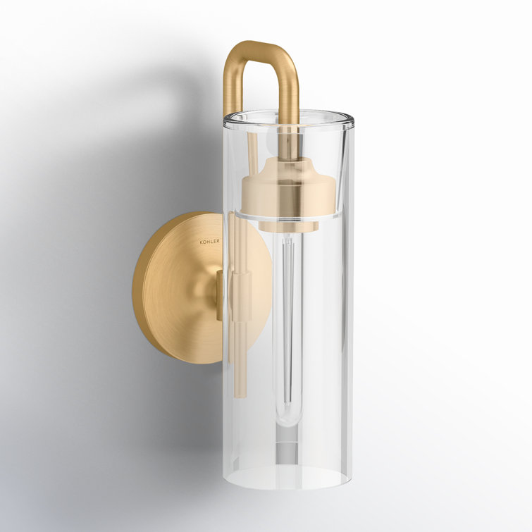 KOHLER Components 1-Light Vibrant Brushed Moderne Brass Wall Sconce