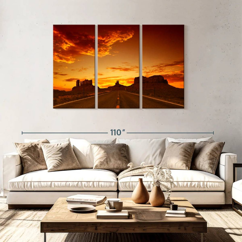 Mehar Road Sunset, 48" H x 74" W