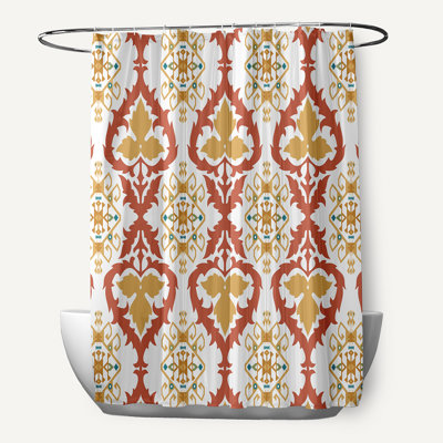 Rideau de douche simple à motif floral Musser