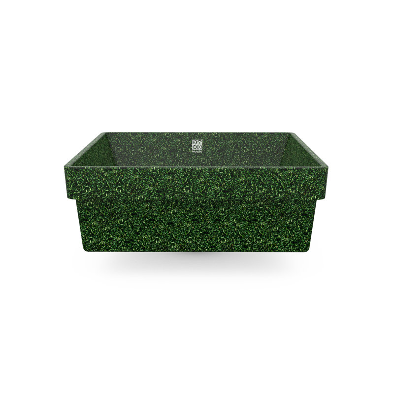 Cube40 15.75'' L Bathroom Sink, Moss