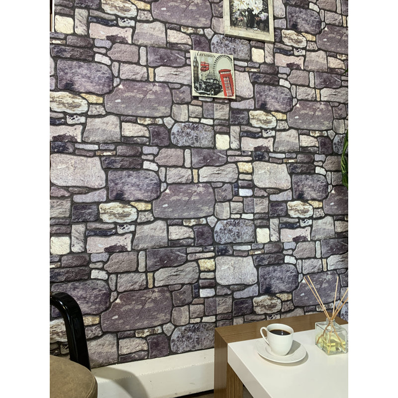 Panneaux muraux 19,7 po x 39,4 po (paquet de 10), Mauve/crème