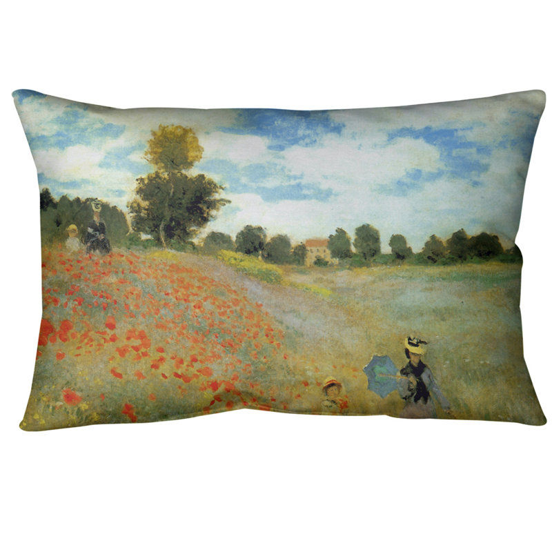 Coussin lombaire argenteuil near field, 20 po x 14 po, Bourre en polyester, Simili suède