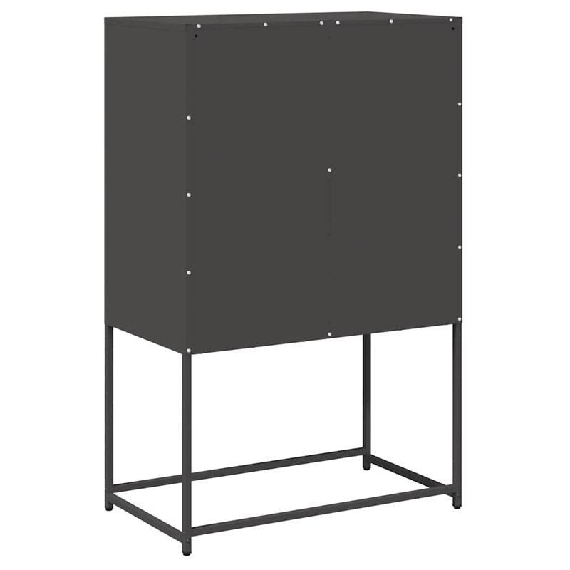 Highboard 68X39x107 Cm Steel, Black