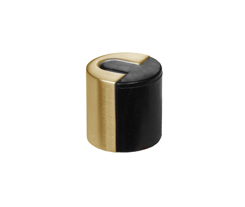 Stainless Steel Floor Mount Stop, Satin Brass