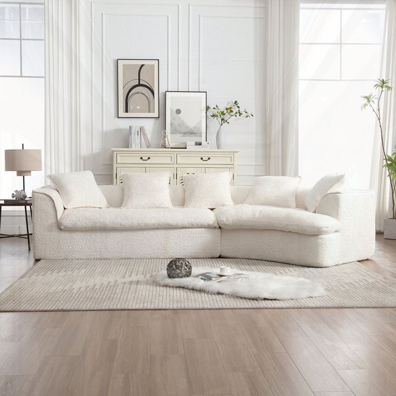 Canapé surdimensionné 3 places Boucle Canapé, Beige
