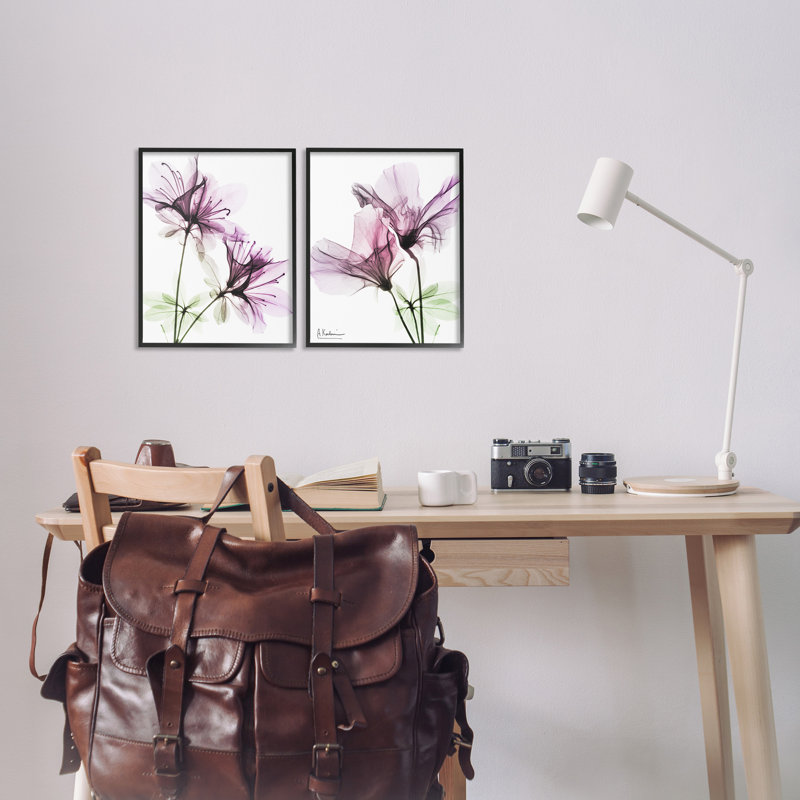 «Mauve fleur mauve» par Albert Koetsier, Giclée encadrée Midnight Black, H 14 po x l 11 po