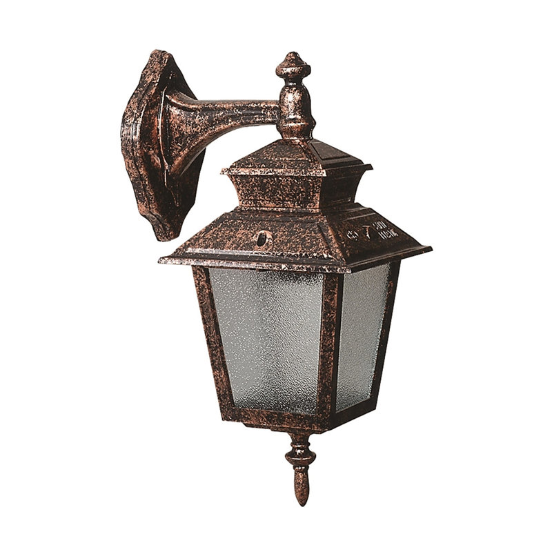 Outdoor Wall Lamp, Traditional American Industrial Design, Brown ABS Body with Polycarbonate Cap, Dimensions: 15.0 x 7.1 inches | E27 Socket, Max 40W, IP65 Waterproof for All Weather Use, Perfect for Nostalgic Outdoor Spaces