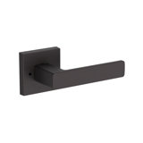 Sharpe Privacy Lever with Contemporary Square Rose in Matte Black