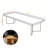 Rectangular solid wood conference table, office discussion table
