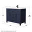 Beckett 42" Freestanding Single Bathroom Vanity with Quartz Top-1353496861-1353496863-1353496856