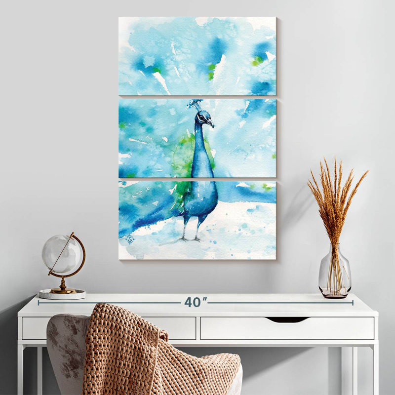 Brampt Peacocks About, 32" H x 20" W