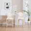 Ensemble de 2 chaises de bar rembourrées, chaises de salle à manger avec dossier rond pour le salon, la cuisine et le restaurant