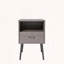 Ensemble de 2 tables de chevet modernes avec tiroir de rangement et tablette ouverte en bois, chêne gris-143797475