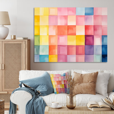 Paster Color Cubes Patterns II - art mural géométrique