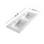 Plateau de meuble-lavabo double 48 po blanc avec lavabo
