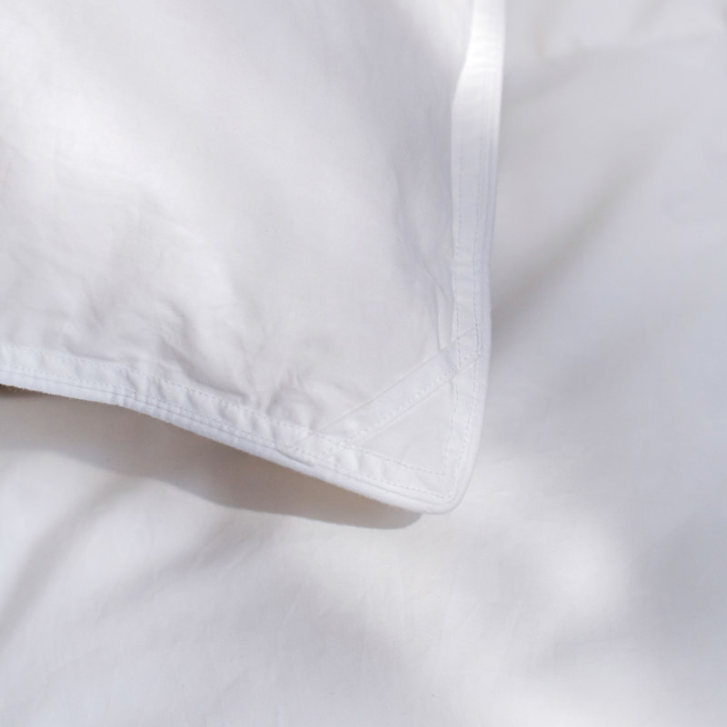 Full/Queen White Cotton Lightweight Down Duvet Comforter
