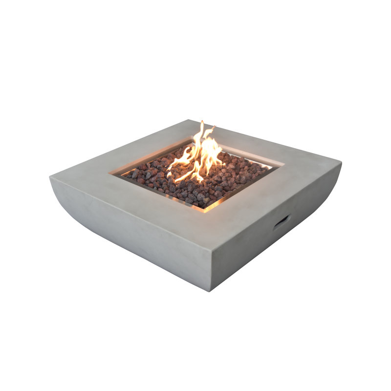 Gray 37" Free-Standing Gas Fire Pit Table