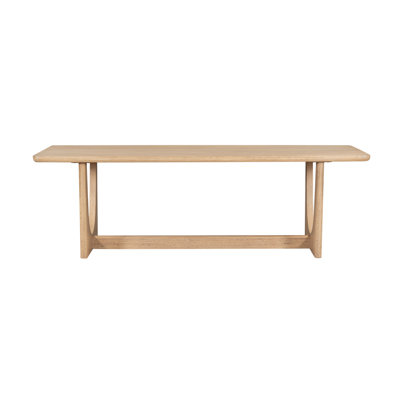 Stratos Wood 96" Dining Table in Raw Oak Finish with Clean Modern Design