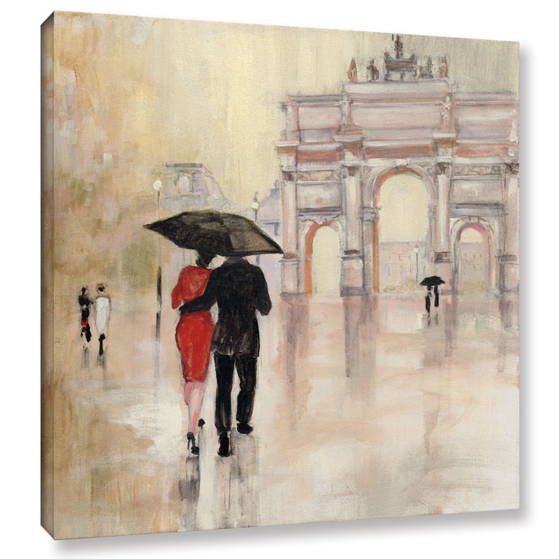 Romanitc Paris II Painting Print on Wrapped Canvas, 14" H x 14" W x 2" D