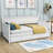 Twin Size Wood Daybed with Trundle-1842553648