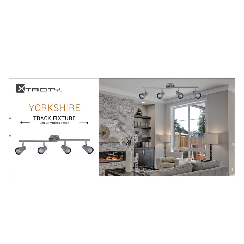 Ensemble de rail d'éclairage 4 lumières 27,95 po Yorkshire