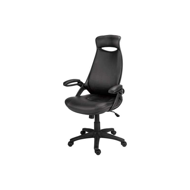 Office Chair, Adjustable Height, Swivel, Ergonomic, Armrests, Computer Desk, Work, Leather Look, Metal, Contemporary, Modern