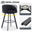 Tabourets de bar pivotants rembourrés avec dossier et accoudoirs pour îlot de cuisine (ensemble de 4)-182368546-186704892-186704894