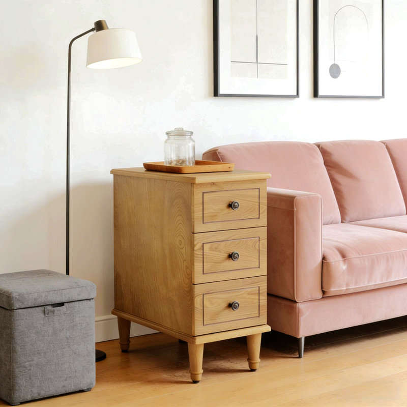 Narrow Entryway Table,Nightstand With Drawer,Side Table