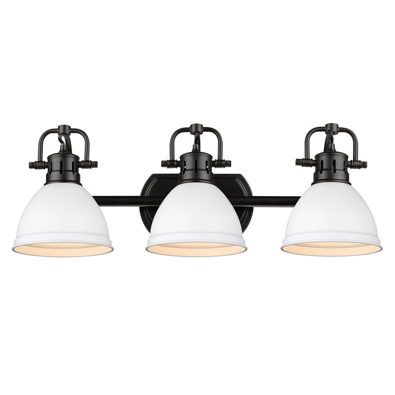 Drakeford Dimmable Vanity Light, Matte Black, Matte White