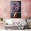 Dame, pivoine mauve sur toile, ensemble de 3 pièces-92829782