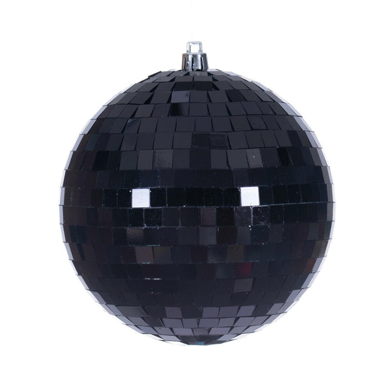 Ornement boule 4,75 "The Holiday Aisle®, H 4,75 po x l 4,75 po x P 4,75 po, Noir, noir, noir, noir
