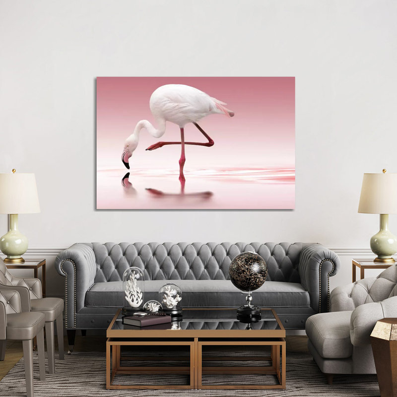 Flamingo 1 Piece Wrapped Canvas Wall Art, 152.5 cm H x 101.5 cm W